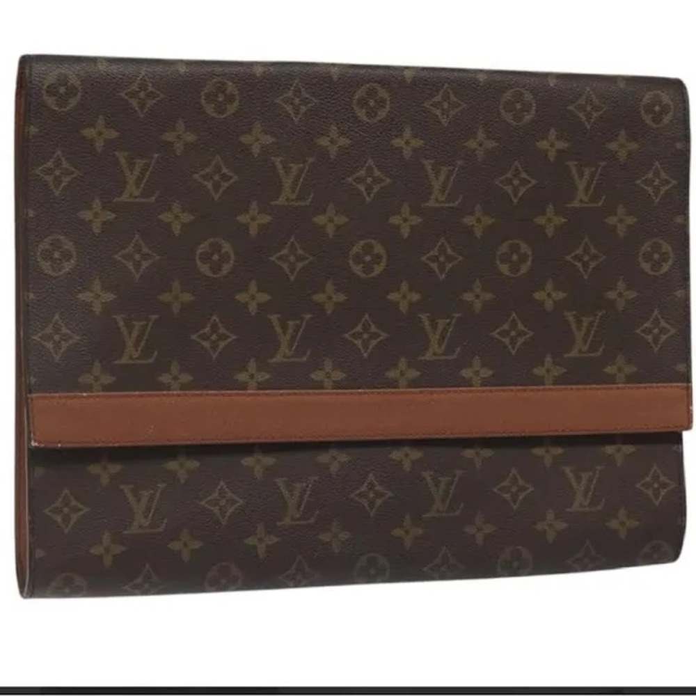 Louis Vuitton Monogram Clutch in Brown